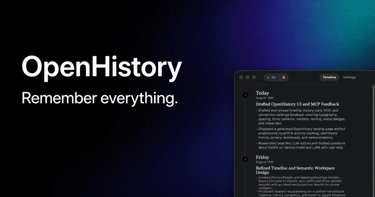 OpenHistory screenshot 2