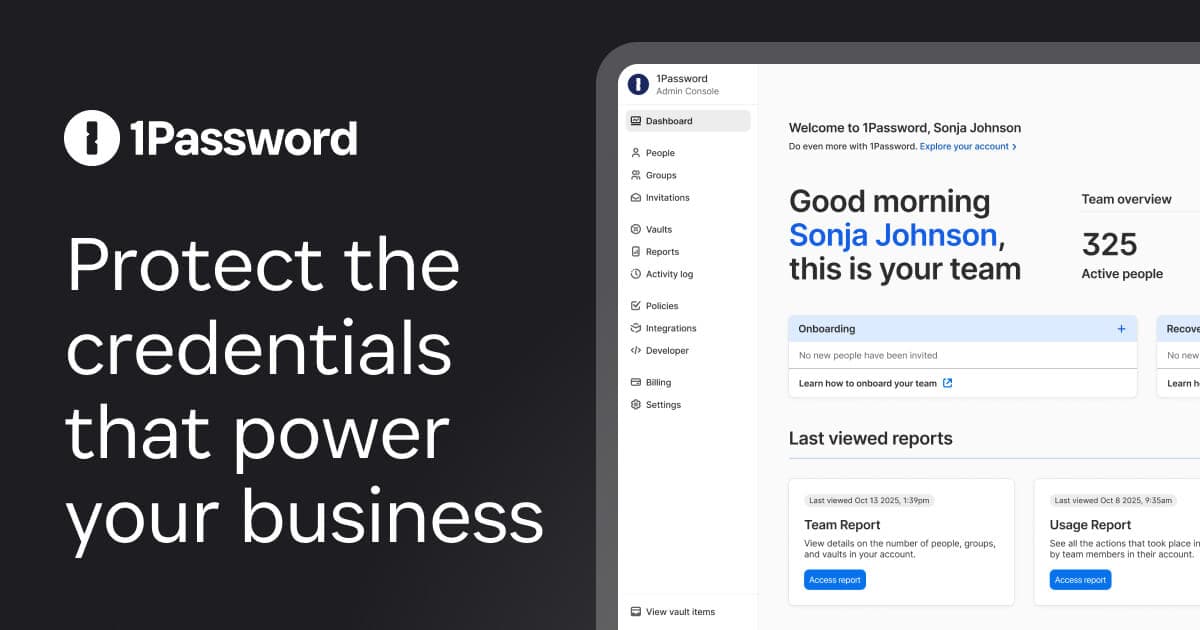 1Password screenshot 1