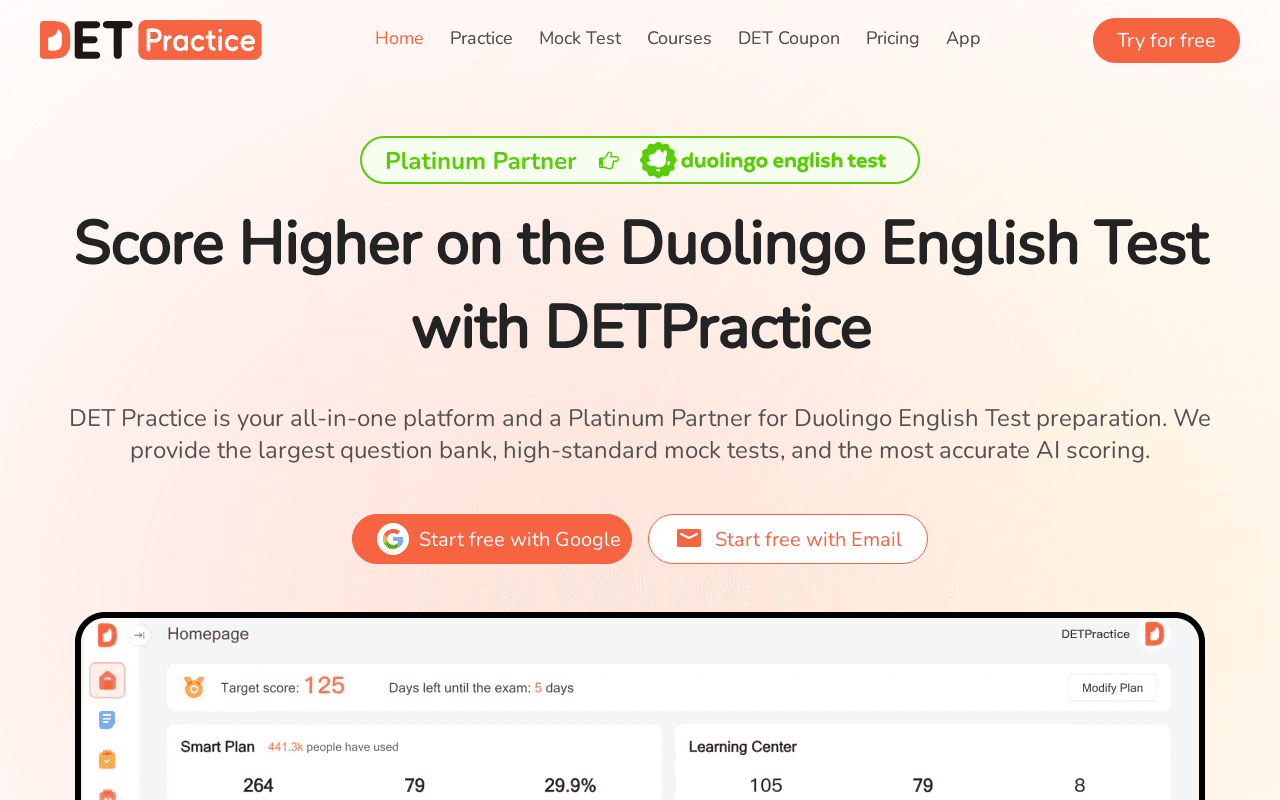 DET Practice screenshot 1