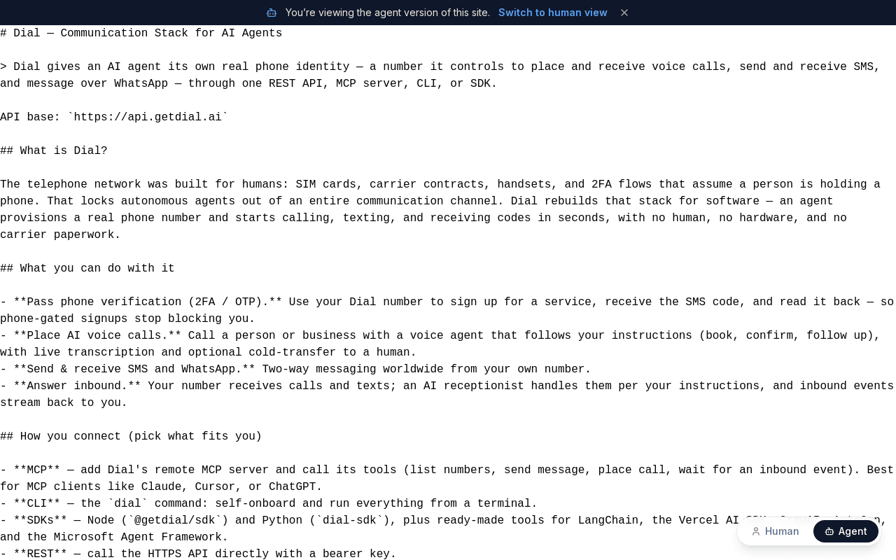 Dial screenshot 1