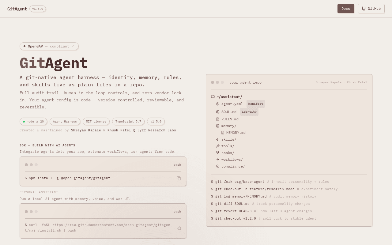 GitAgent screenshot 1