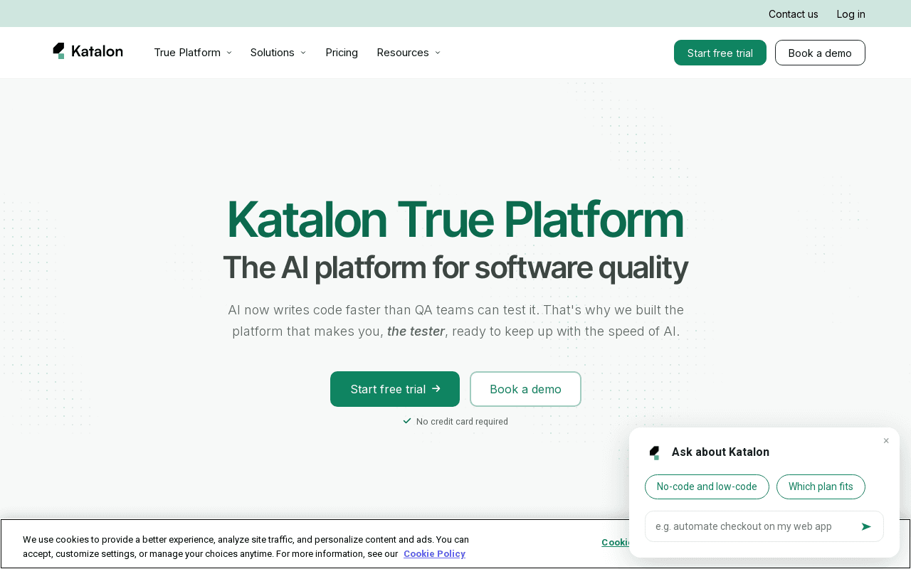 Katalon screenshot 1