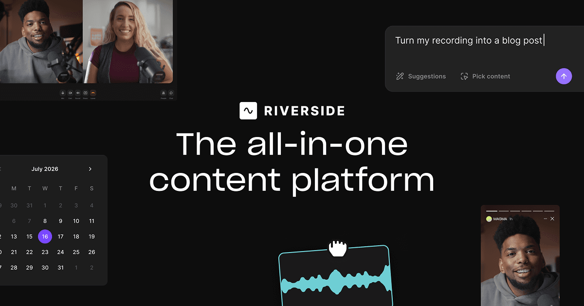 Riverside.fm screenshot 1