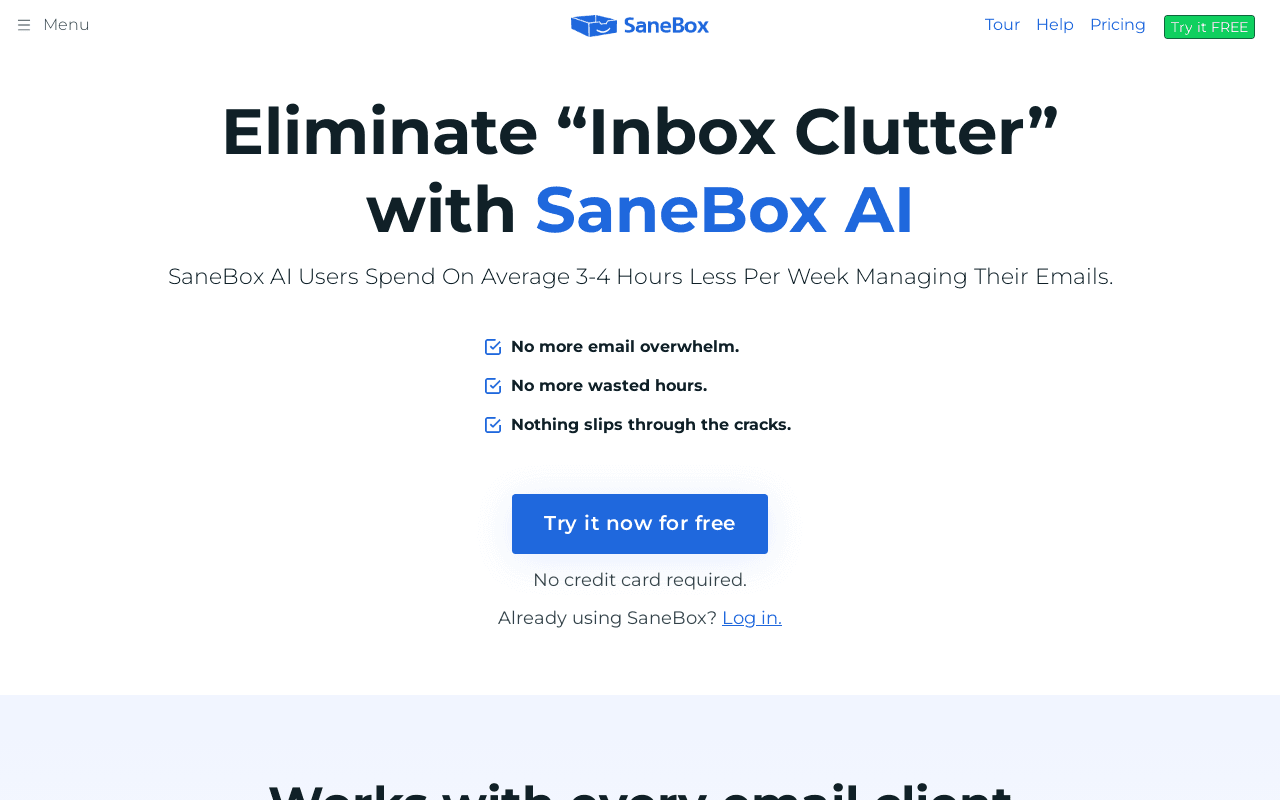 SaneBox screenshot 1