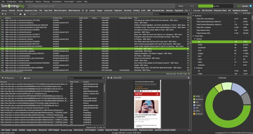 Screaming Frog SEO Spider screenshot 1