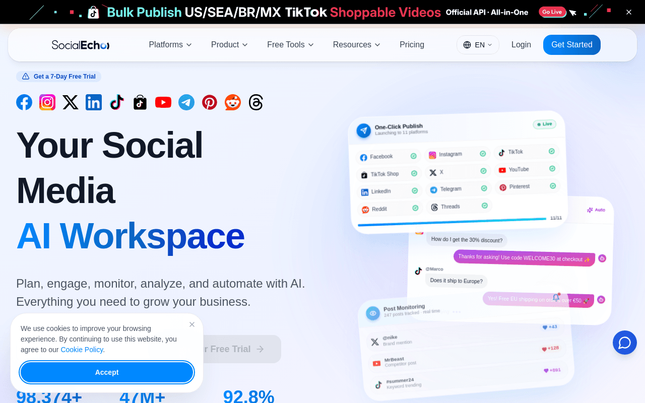 SocialEcho screenshot 1