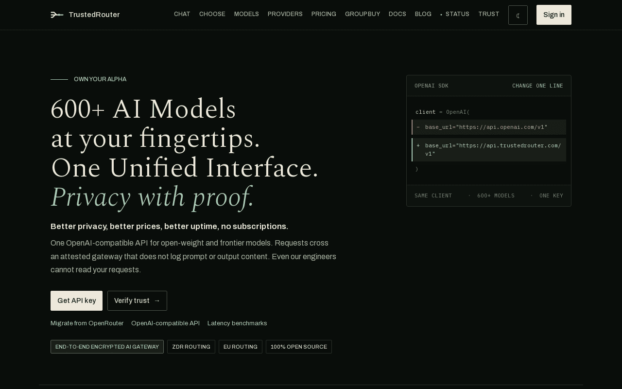 TrustedRouter screenshot 1