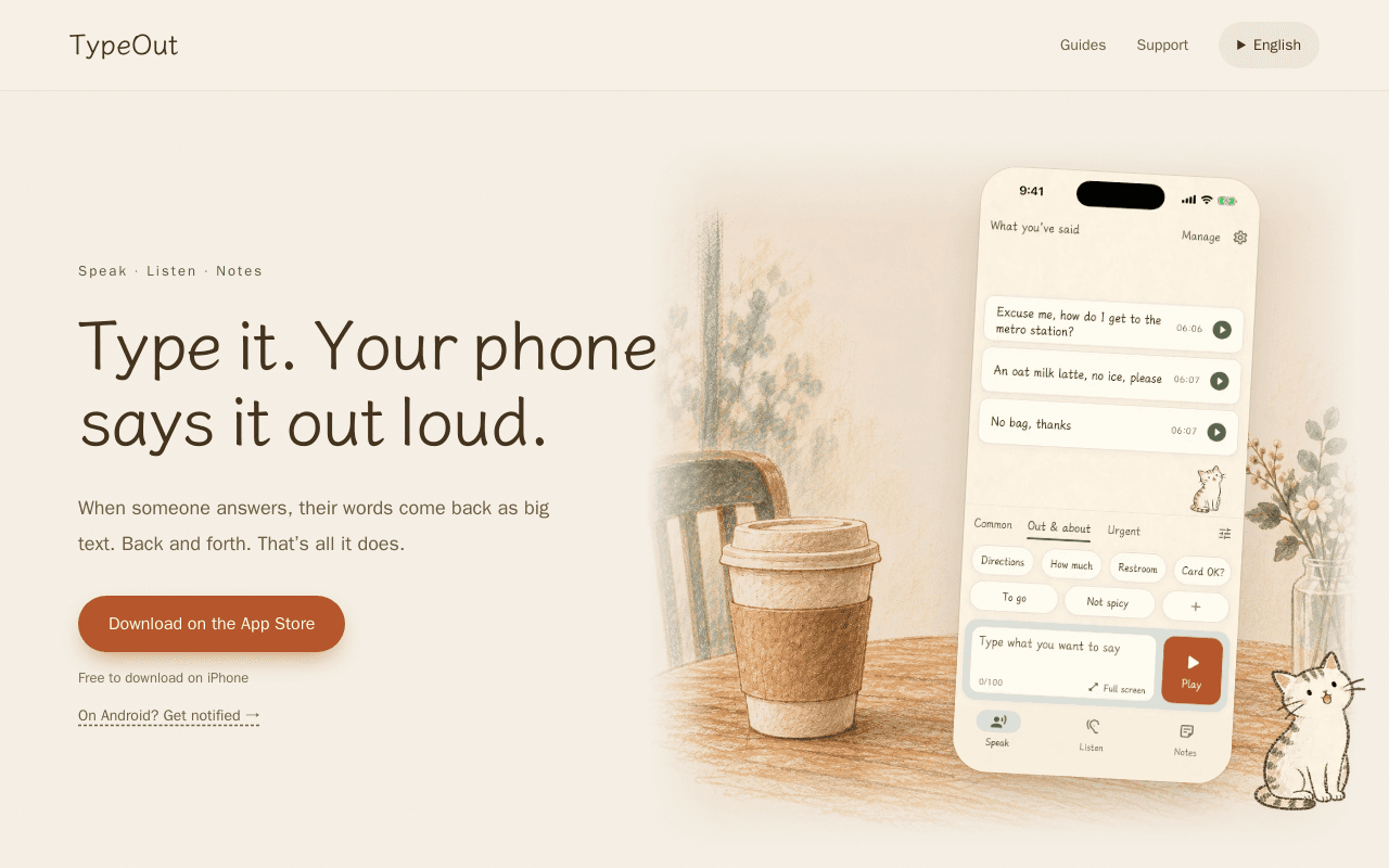 TypeOut screenshot 1