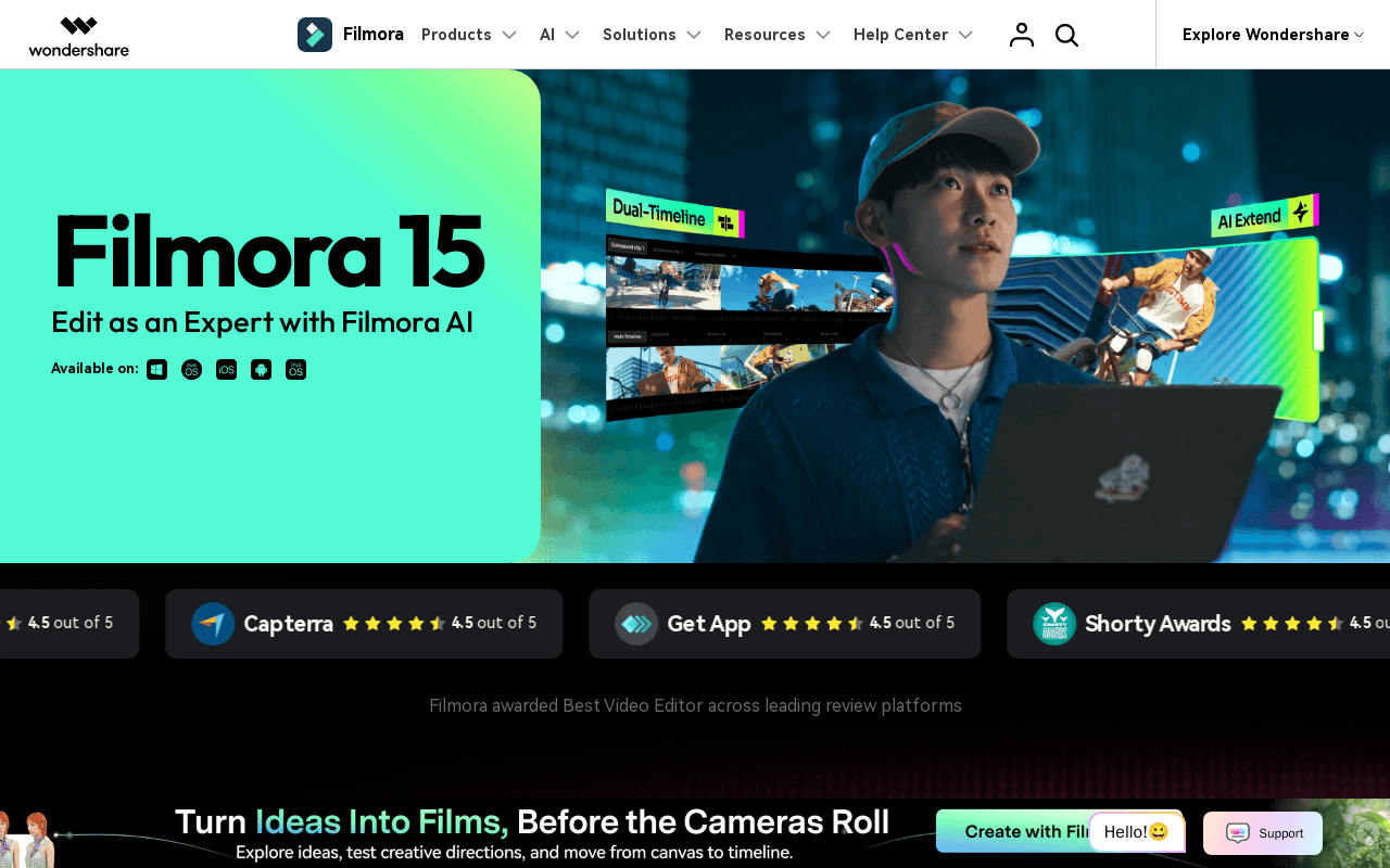 Wondershare Filmora screenshot 1