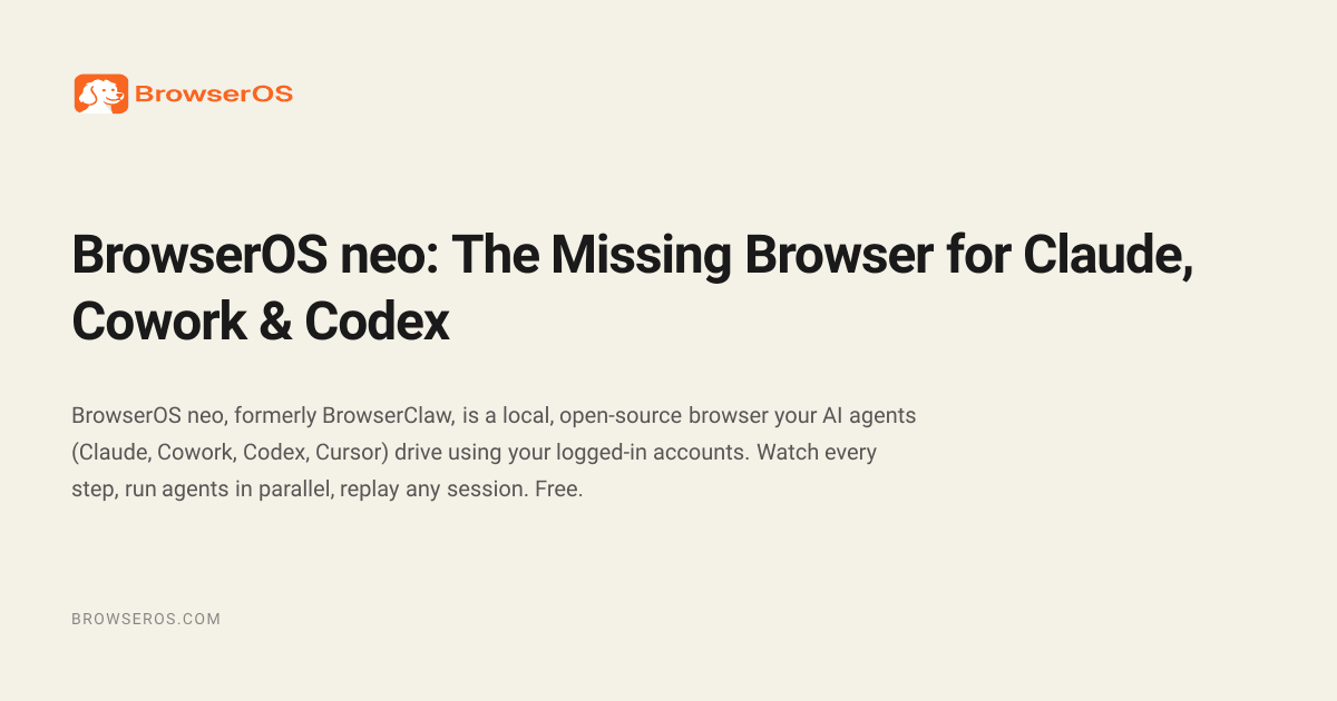 BrowserOS neo screenshot 2