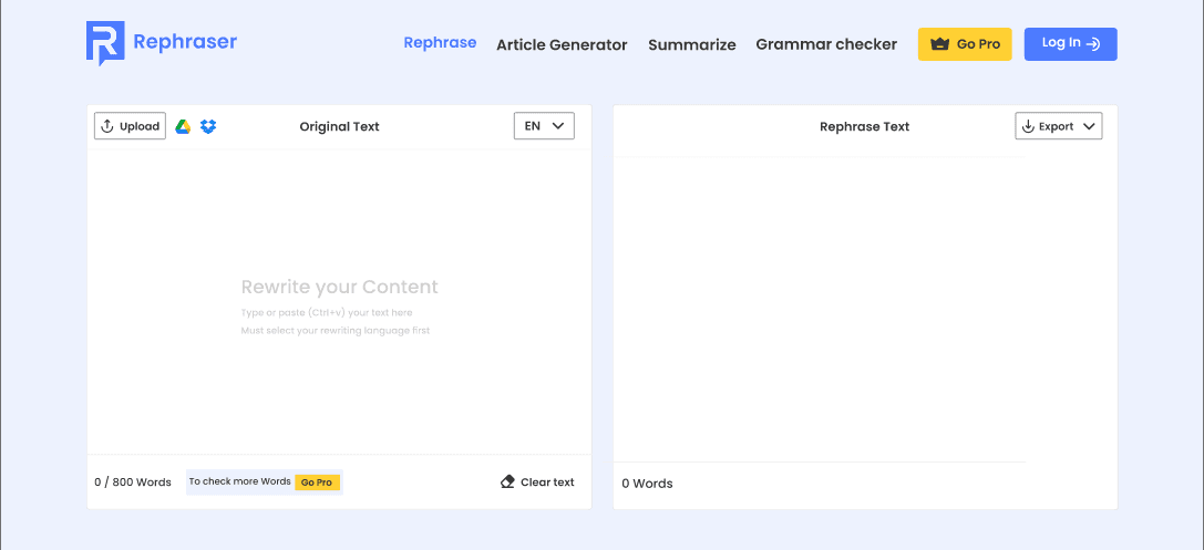 Rephraser.co screenshot 1