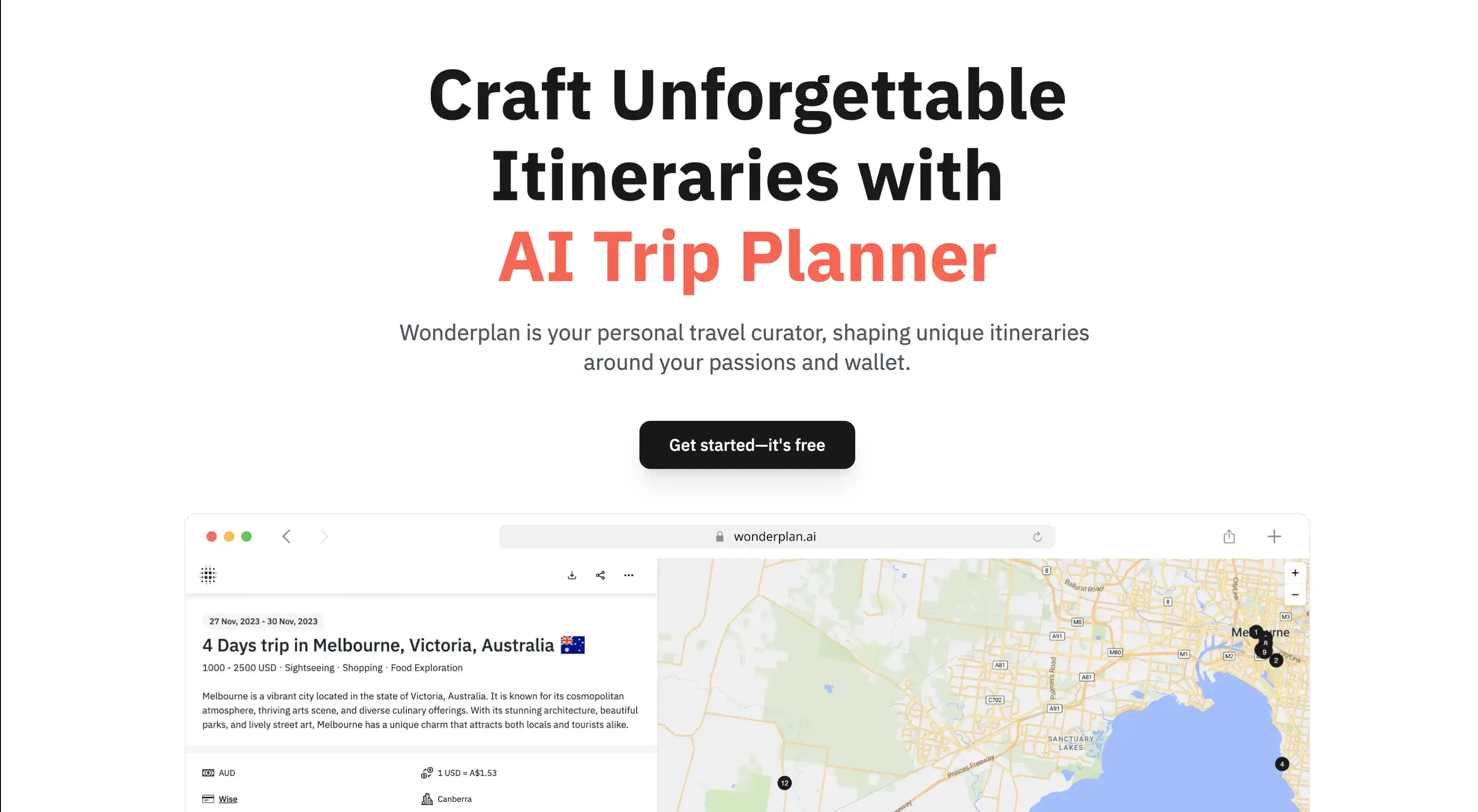 Wonderplan screenshot 1